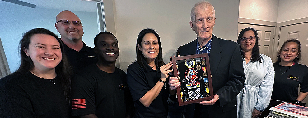 AFPC directorate rebuilds lost military record, honors 92-year-old Airman
