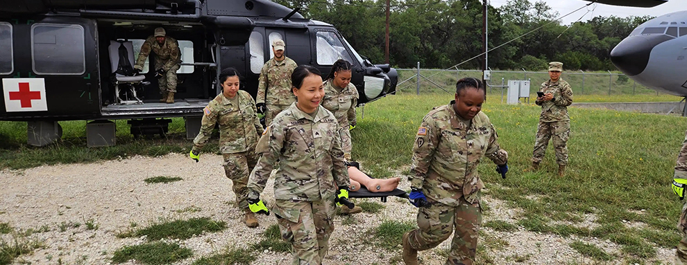 Respiratory therapist students sharpen skills in joint field training exercise