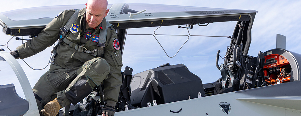 AETC commander assesses T-7A program during visits to test, production sites