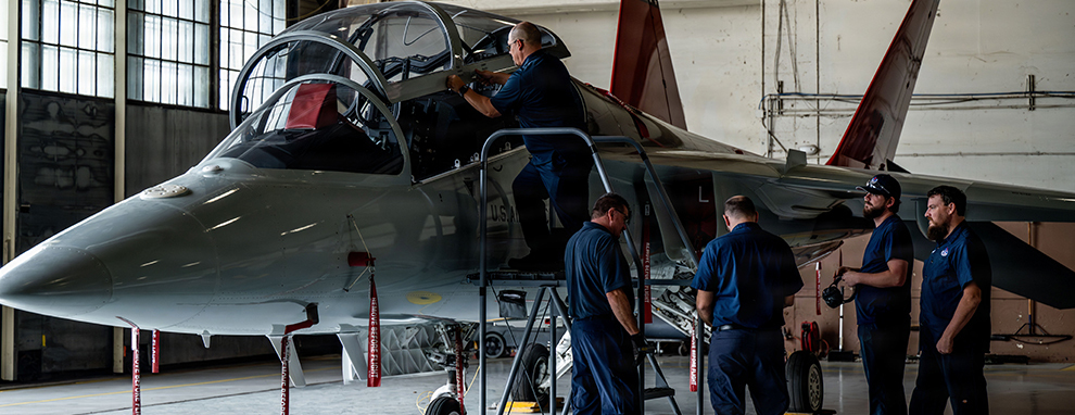 Maintainers undergo Phase 1 T-7A Red Hawk qualification training