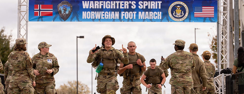 JBSA service members participate in Norwegian Foot March