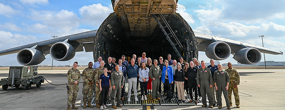 Boardroom to flight line: USO Governors get inside look at Air Reserve mission