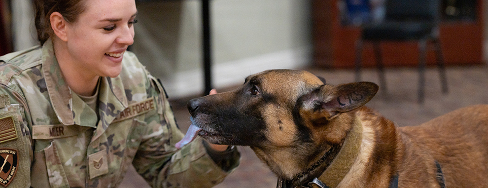 Military Working Dog retirement ceremony honors service to U.S. Air Force