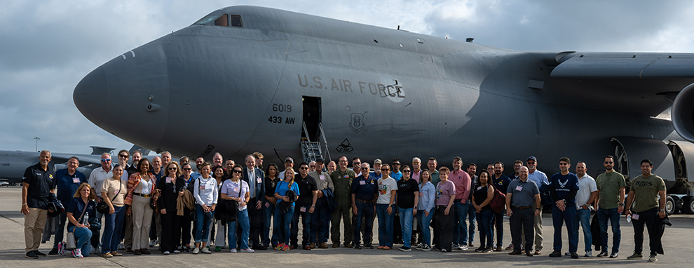 433rd Airlift Wing connects with community during C-5M civic leader flight