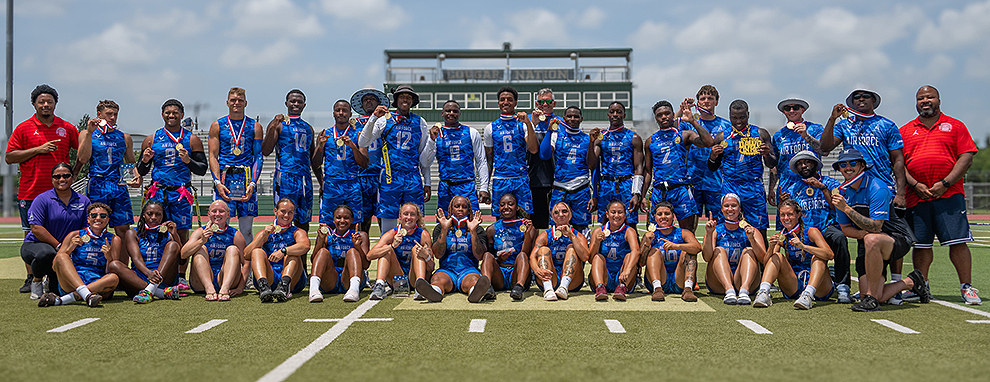 Two trophies, one branch: Air Force men, women capture first Armed Forces Sports Flag Football Championship