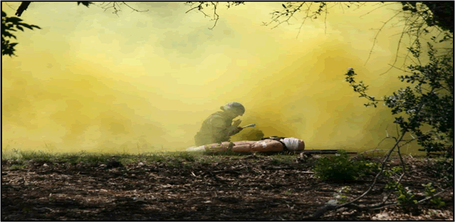 Photo of Soldier in medical training exercise. Photo of Soldier in medical training exercise.
